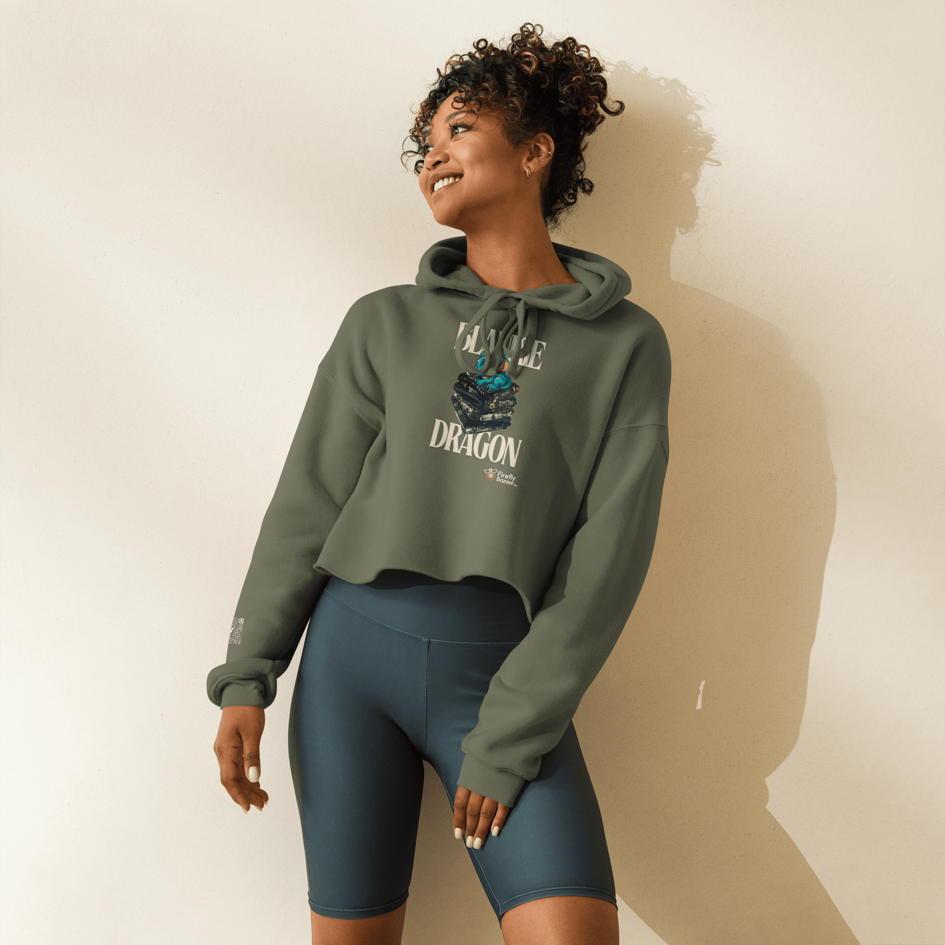 Blankie Dragon Crop Hoodie - FireflyBazaarTX