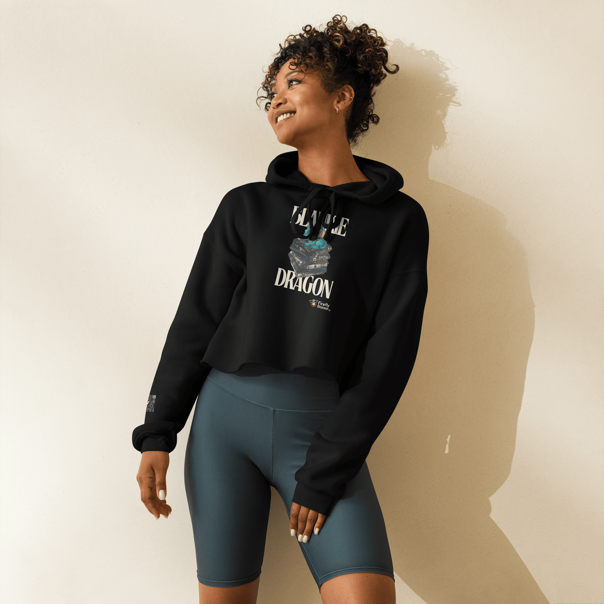 Blankie Dragon Crop Hoodie - FireflyBazaarTX
