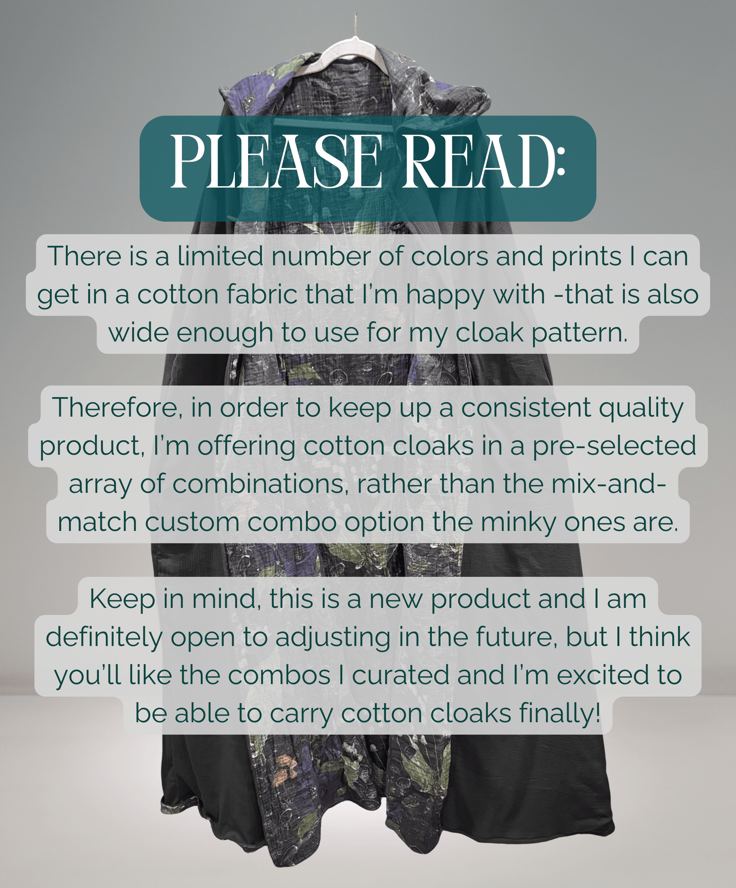 Custom Cotton Cloak - FireflyBazaarTX