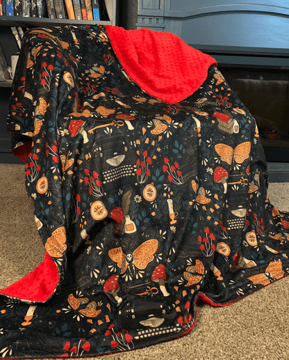 Custom Grownup Blankies - Dark Collection, Minky Blanket - FireflyBazaarTX