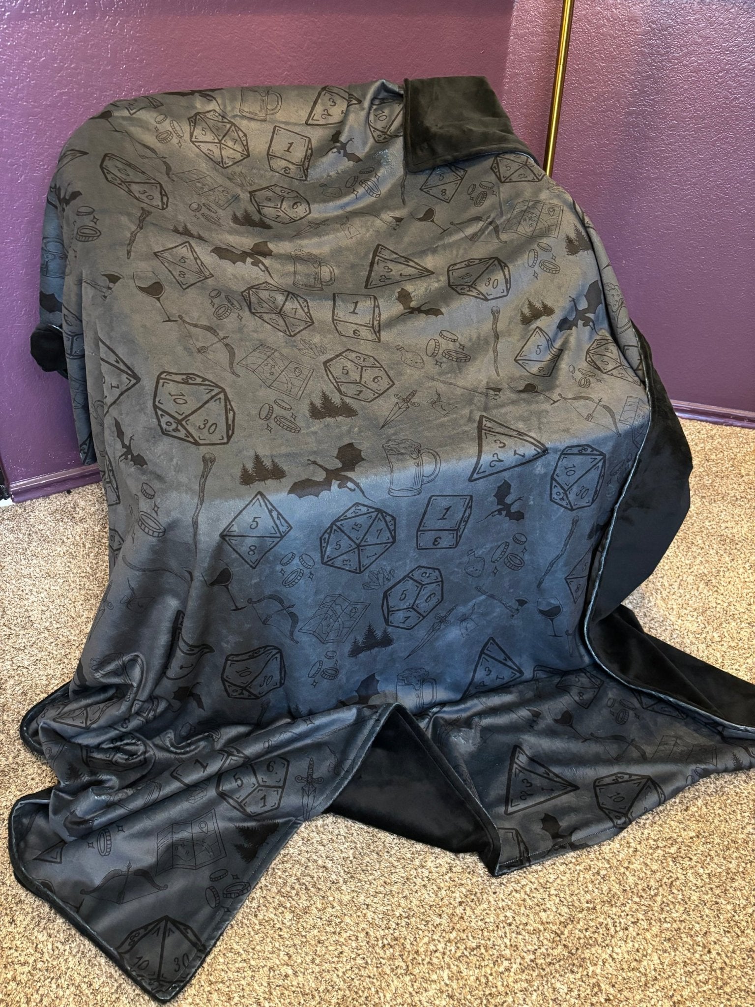 Custom Grownup Blankies - Dragon Collection, Minky Blanket - FireflyBazaarTX