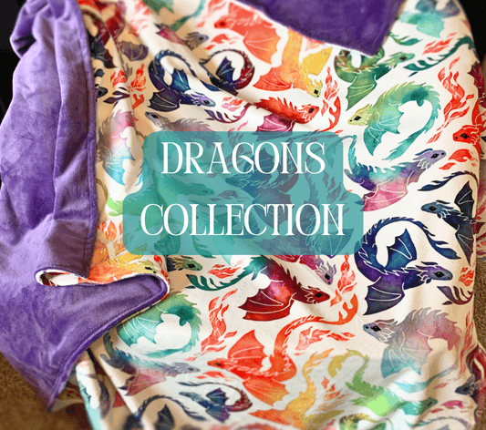 Custom Grownup Blankies - Dragon Collection, Minky Blanket - FireflyBazaarTX