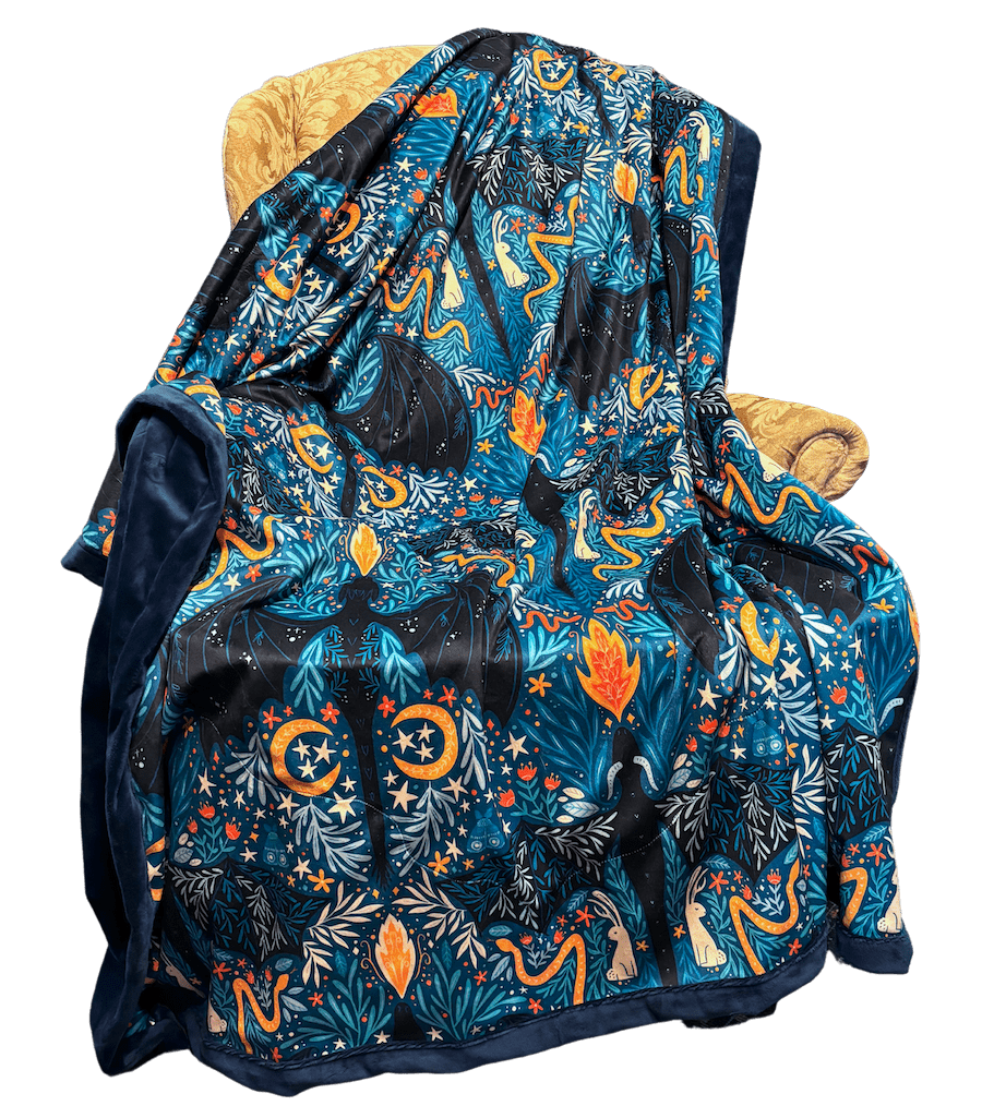 Custom Grownup Blankies - Dragon Collection, Minky Blanket - FireflyBazaarTX