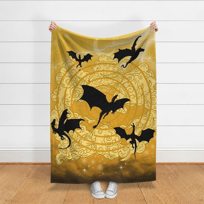 Custom Grownup Blankies - Dragon Collection, Minky Blanket - FireflyBazaarTX