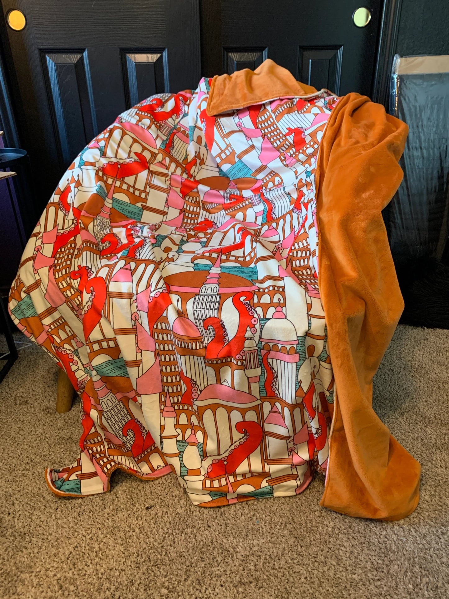 Custom Grownup Blankies - Eclectic, Minky Blanket - FireflyBazaarTX