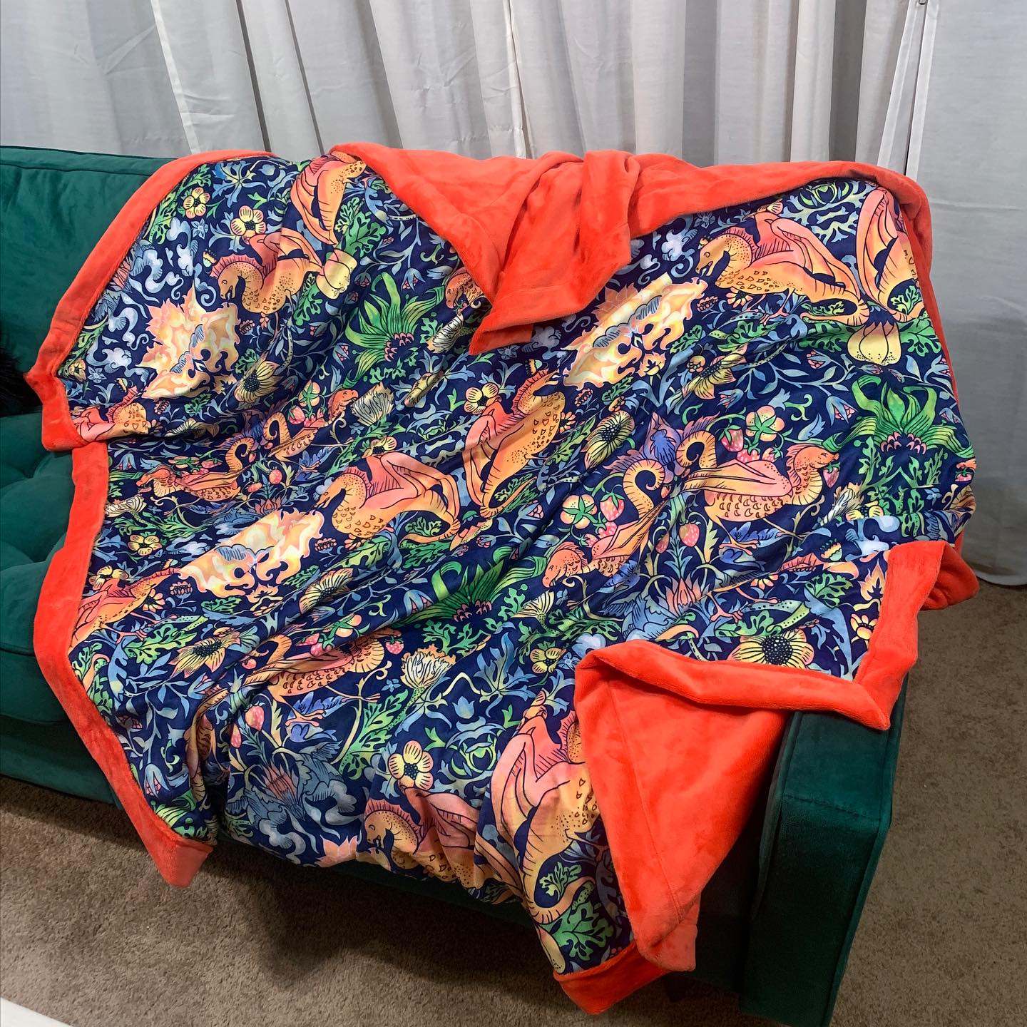 Custom Grownup Blankies - Eclectic, Minky Blanket - FireflyBazaarTX