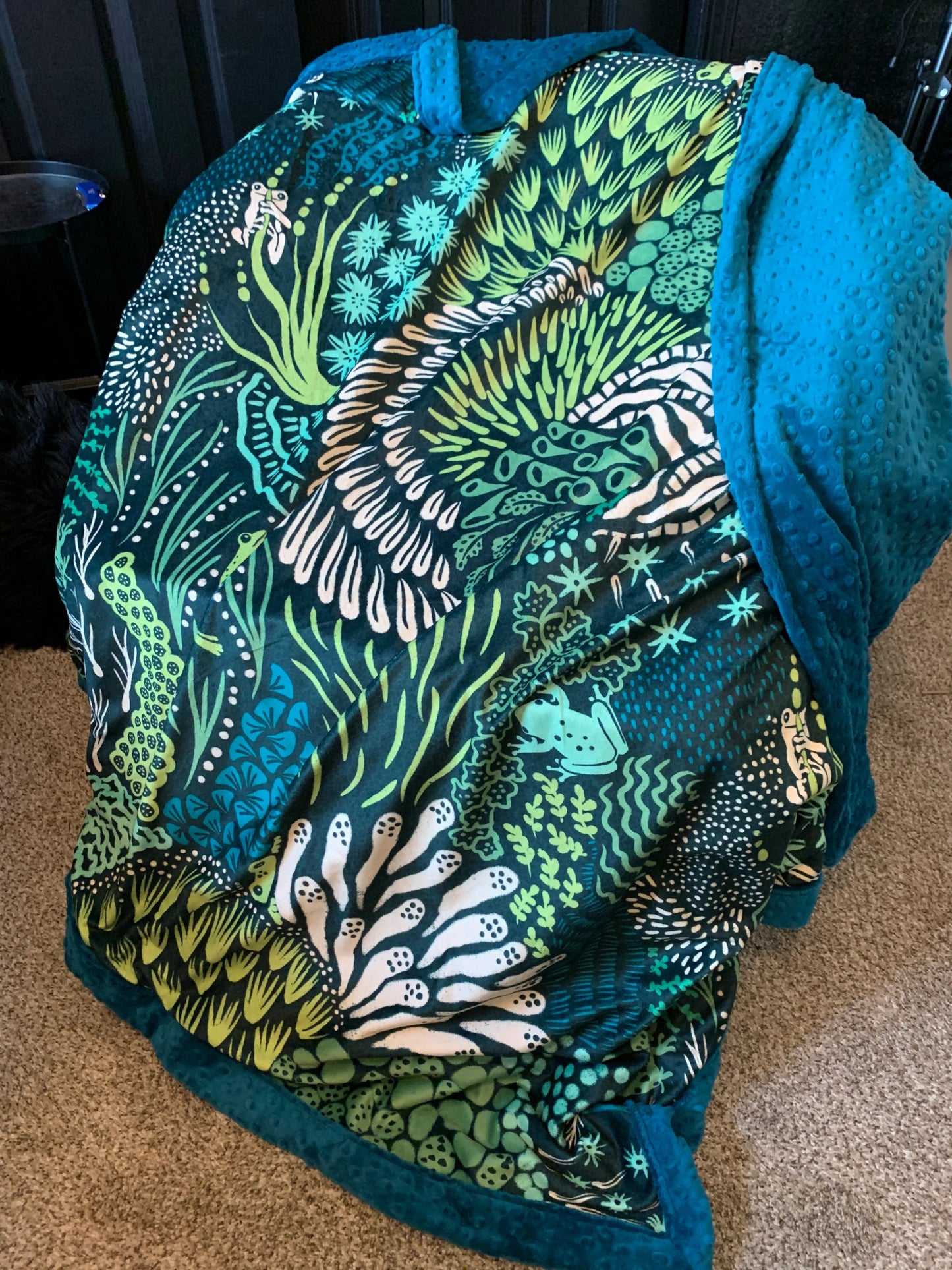 Custom Grownup Blankies - Eclectic, Minky Blanket - FireflyBazaarTX