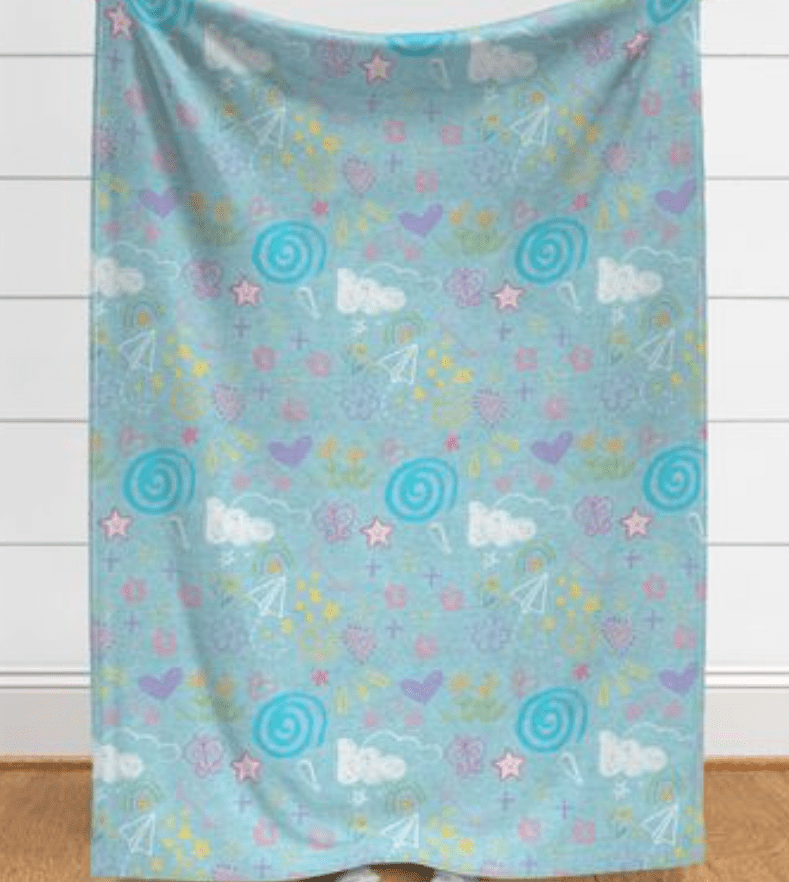 Custom Grownup Blankies - Nostalgia Collection, Minky Blanket - FireflyBazaarTX
