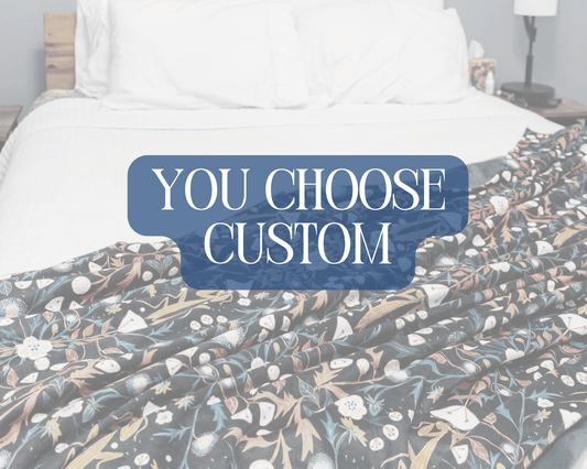 Custom Grownup Blankies - You Choose the Print, Minky Blanket - FireflyBazaarTX