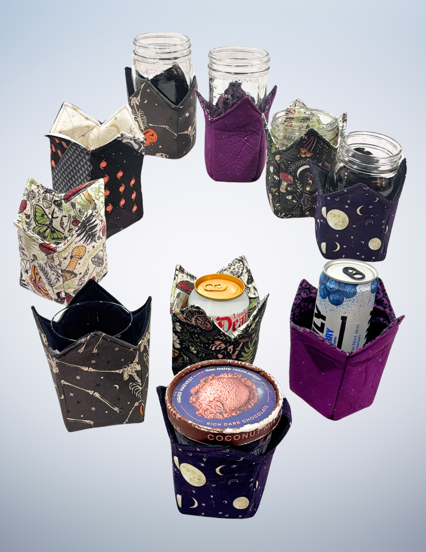Drink Holder - Insulated Cotton Sleeve for Cups or Ice Cream Pints