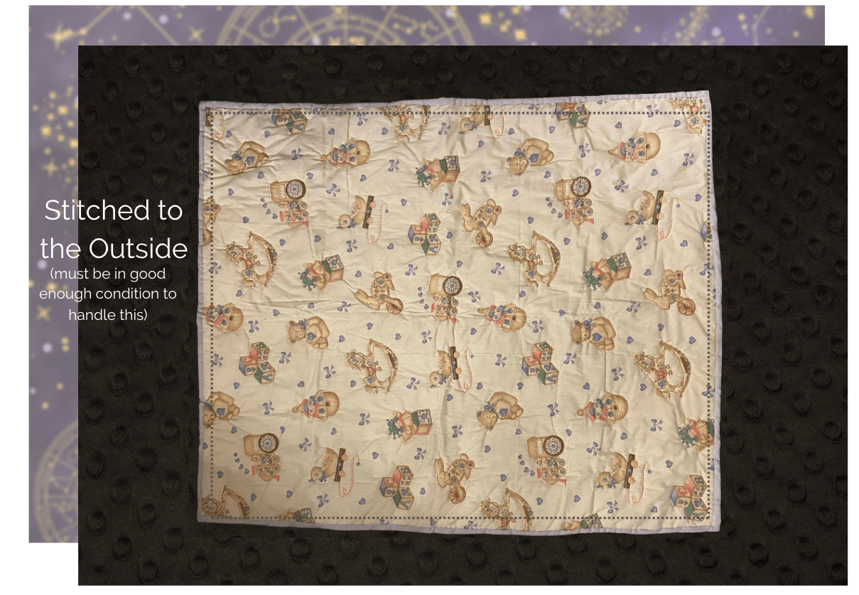 Entomb Baby Blankie into New Grownup Blankie - FireflyBazaarTX