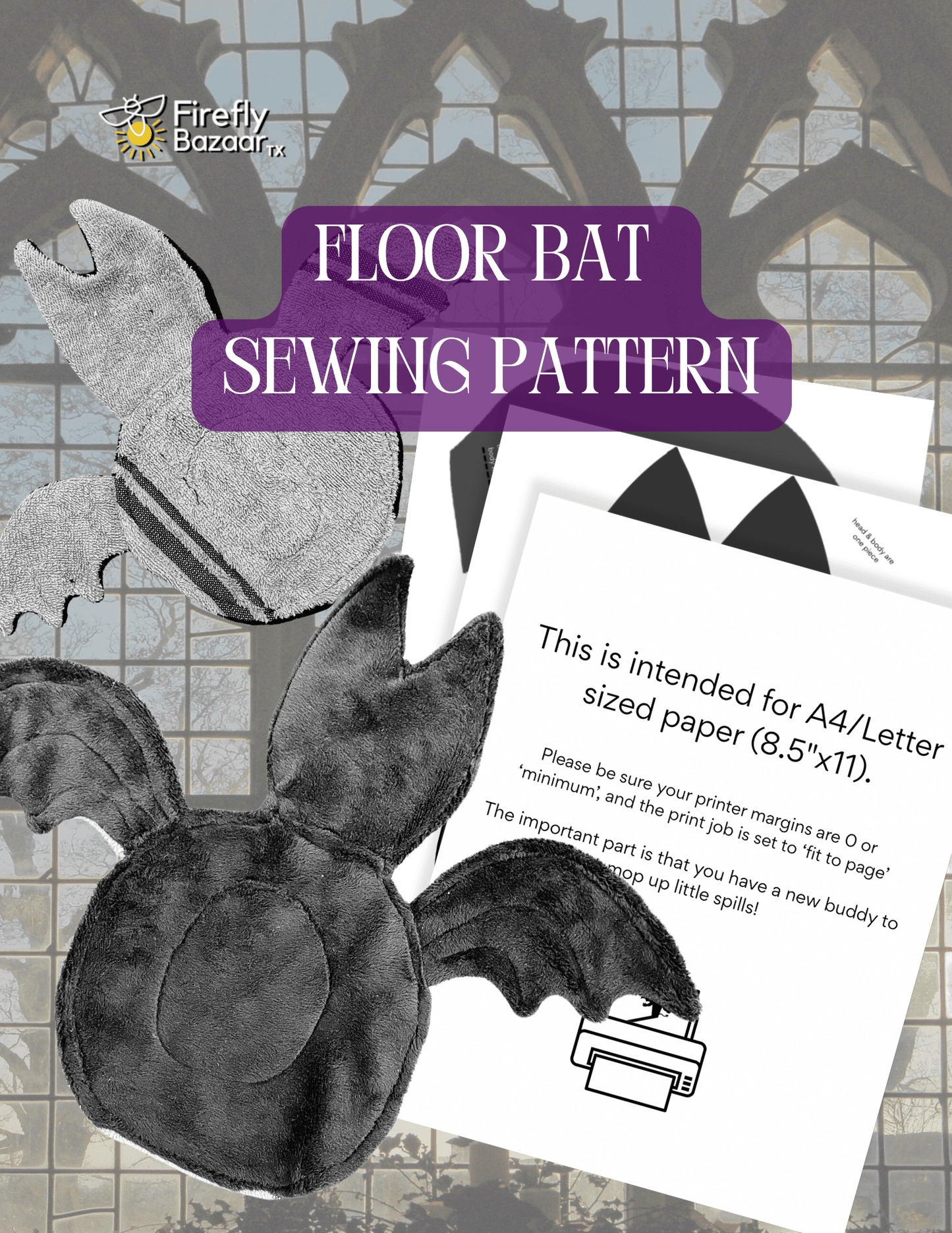 Floor Bat Sewing Pattern - FireflyBazaarTX