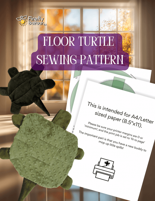 Floor Turtle Sewing Pattern (aka Floortoise) - FireflyBazaarTX