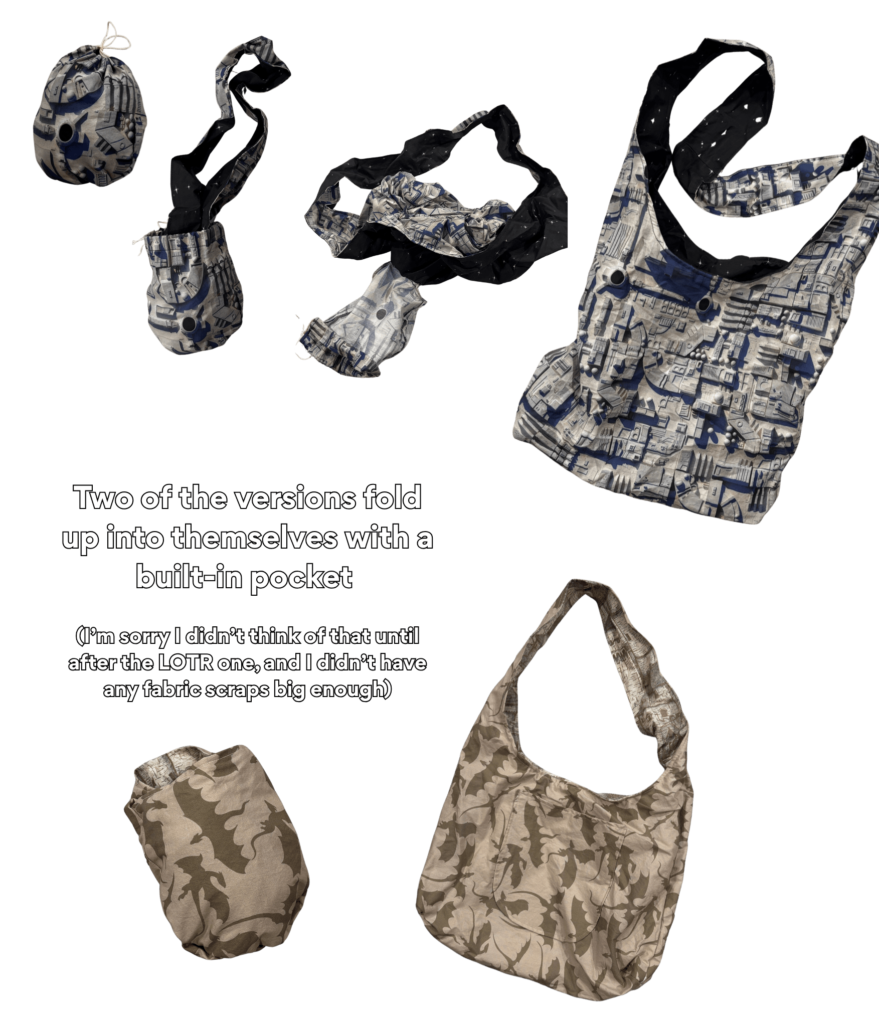 Hobo Bag - Cotton Reversible Double Layered - FireflyBazaarTX