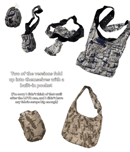 Hobo Bag - Cotton Reversible Double Layered - FireflyBazaarTX