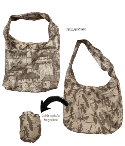 Hobo Bag - Cotton Reversible Double Layered - FireflyBazaarTX
