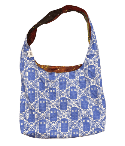 Hobo Bag - Cotton Reversible Double Layered - FireflyBazaarTX