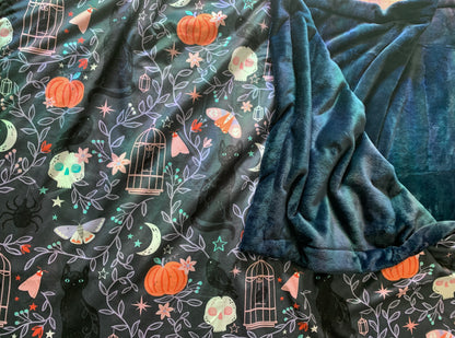 Custom Grownup Blankies - Halloween Collection, Minky Blanket