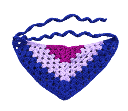 Kid - Made Crocheted Bandanas - Handmade headband, headcovering - FireflyBazaarTX