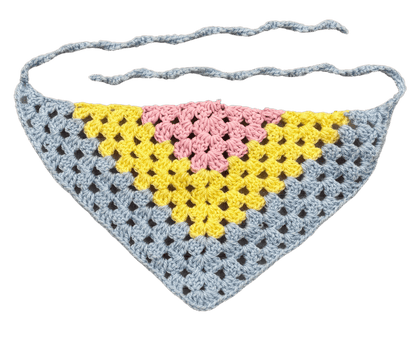 Kid - Made Crocheted Bandanas - Handmade headband, headcovering - FireflyBazaarTX