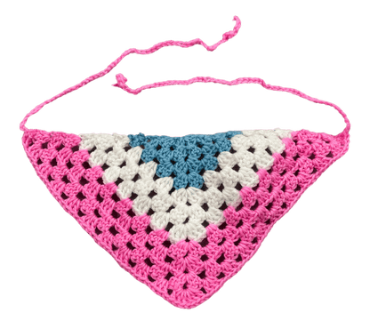 Kid - Made Crocheted Bandanas - Handmade headband, headcovering - FireflyBazaarTX