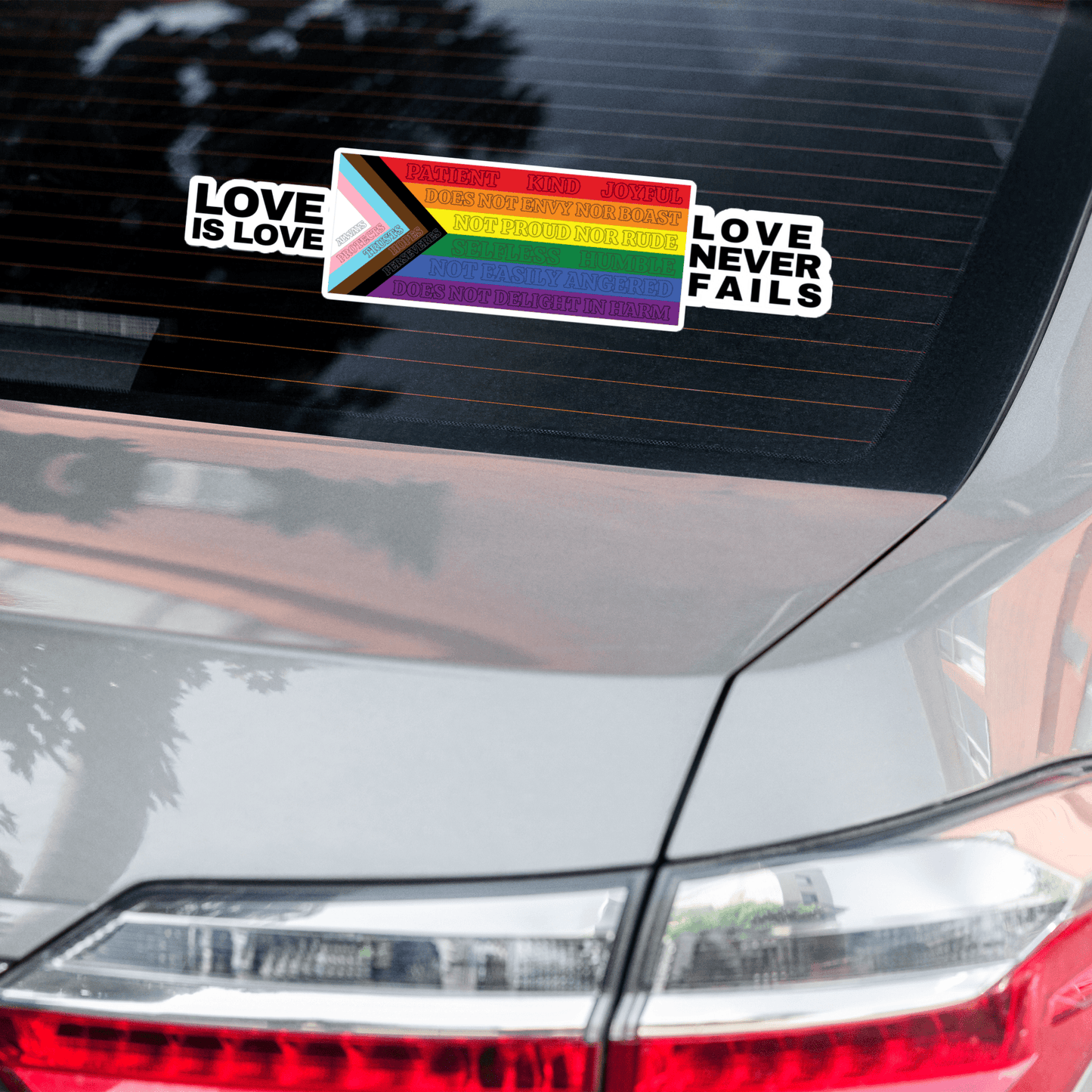 Love Never Fails bumper sticker - FireflyBazaarTX