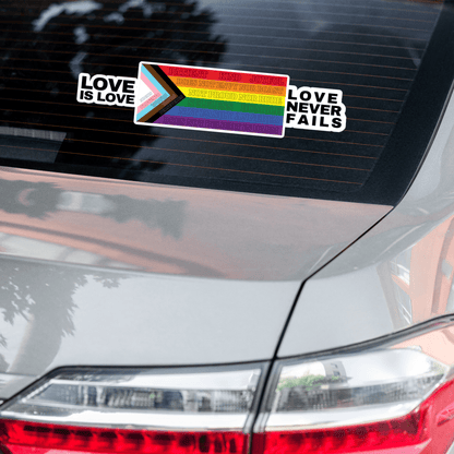 Love Never Fails bumper sticker - FireflyBazaarTX