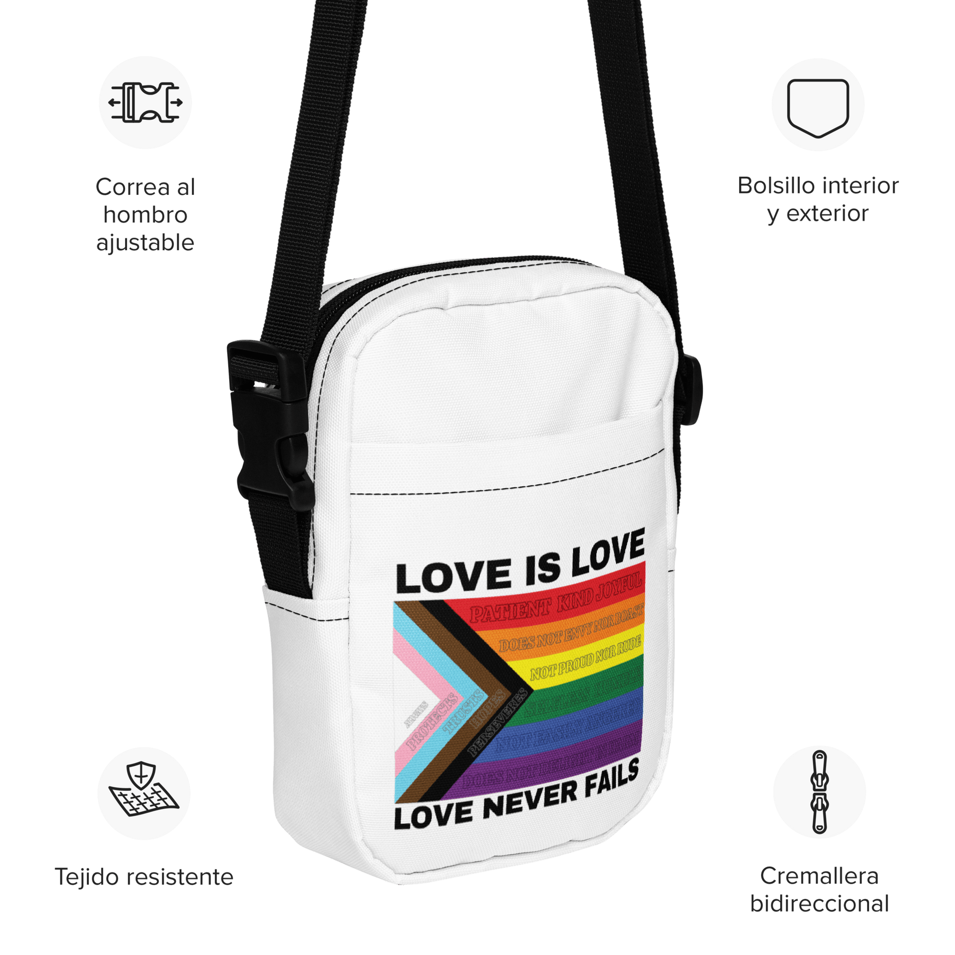 Love Never Fails Crossbody Bag - FireflyBazaarTX