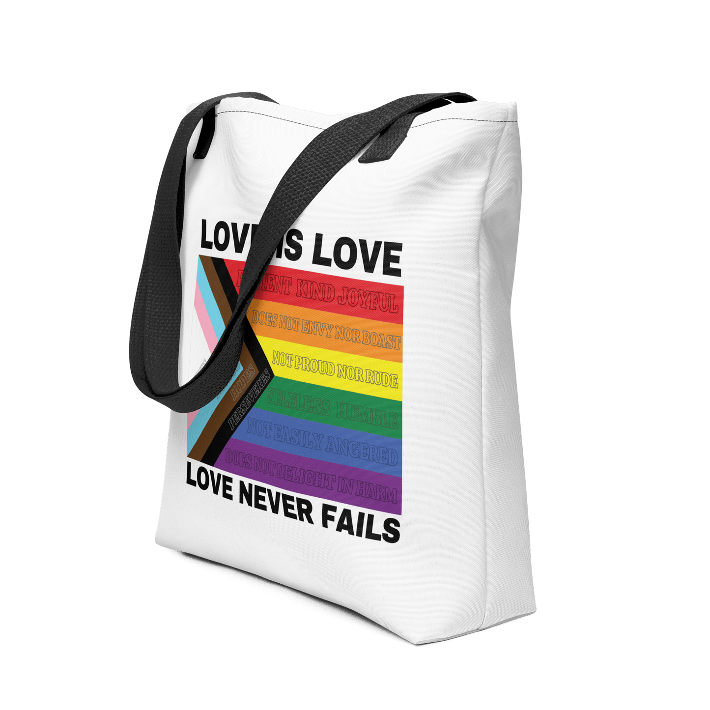 Love Never Fails Tote bag - FireflyBazaarTX