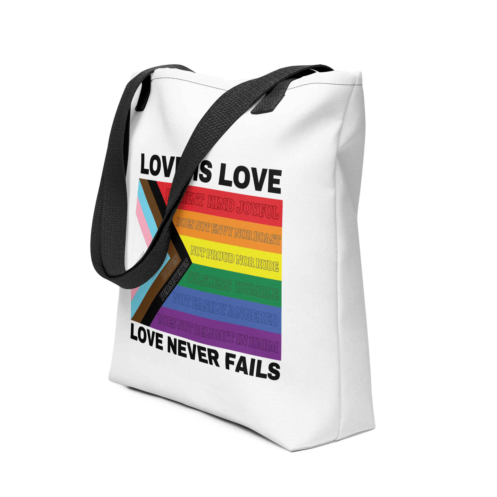Love Never Fails Tote bag - FireflyBazaarTX