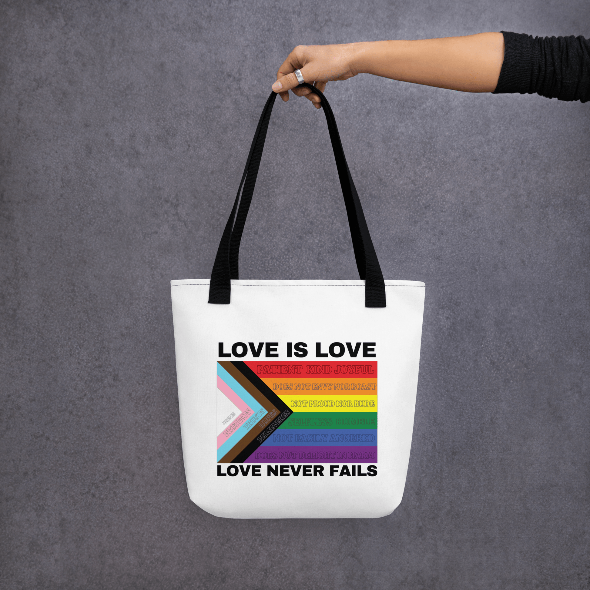 Love Never Fails Tote bag - FireflyBazaarTX