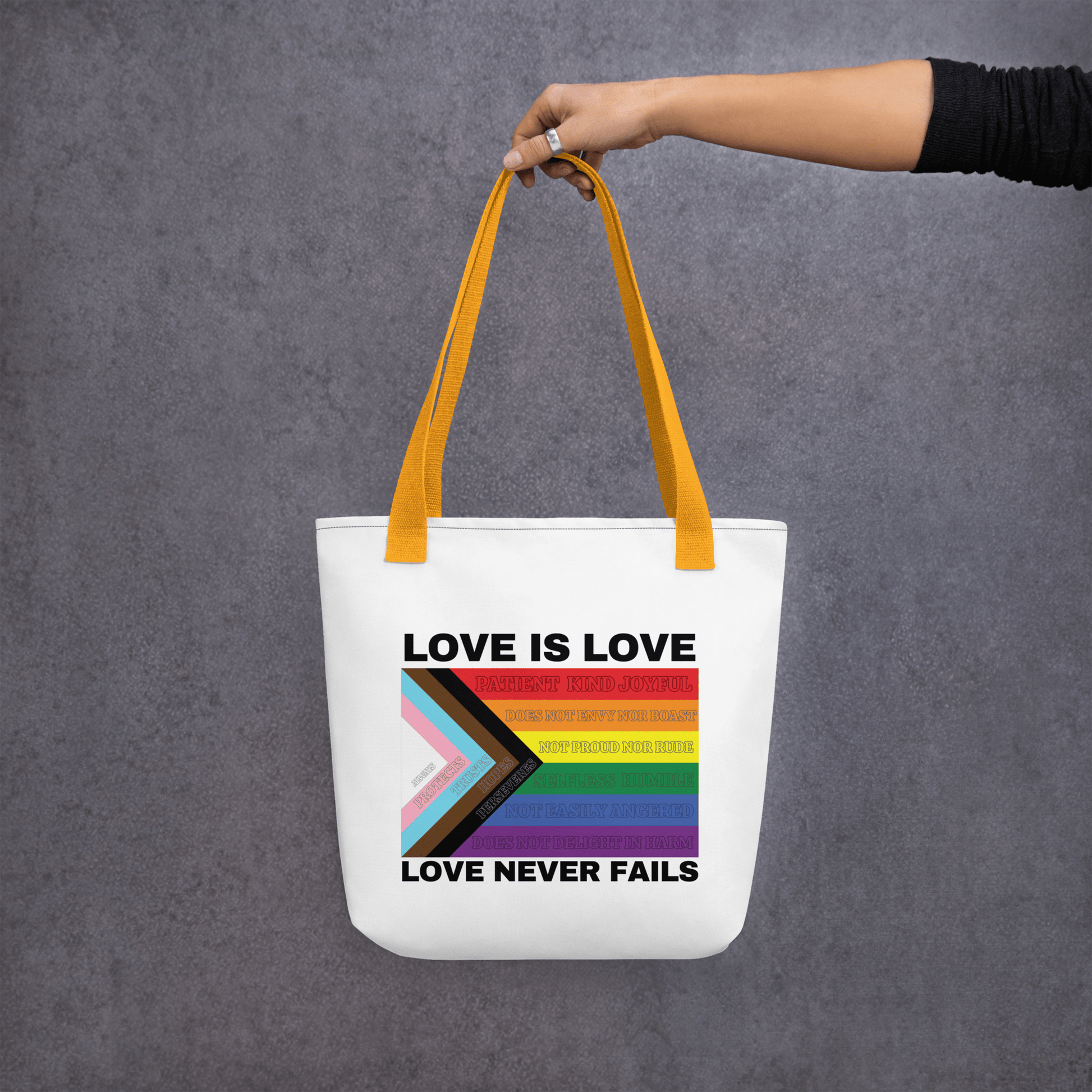Love Never Fails Tote bag - FireflyBazaarTX