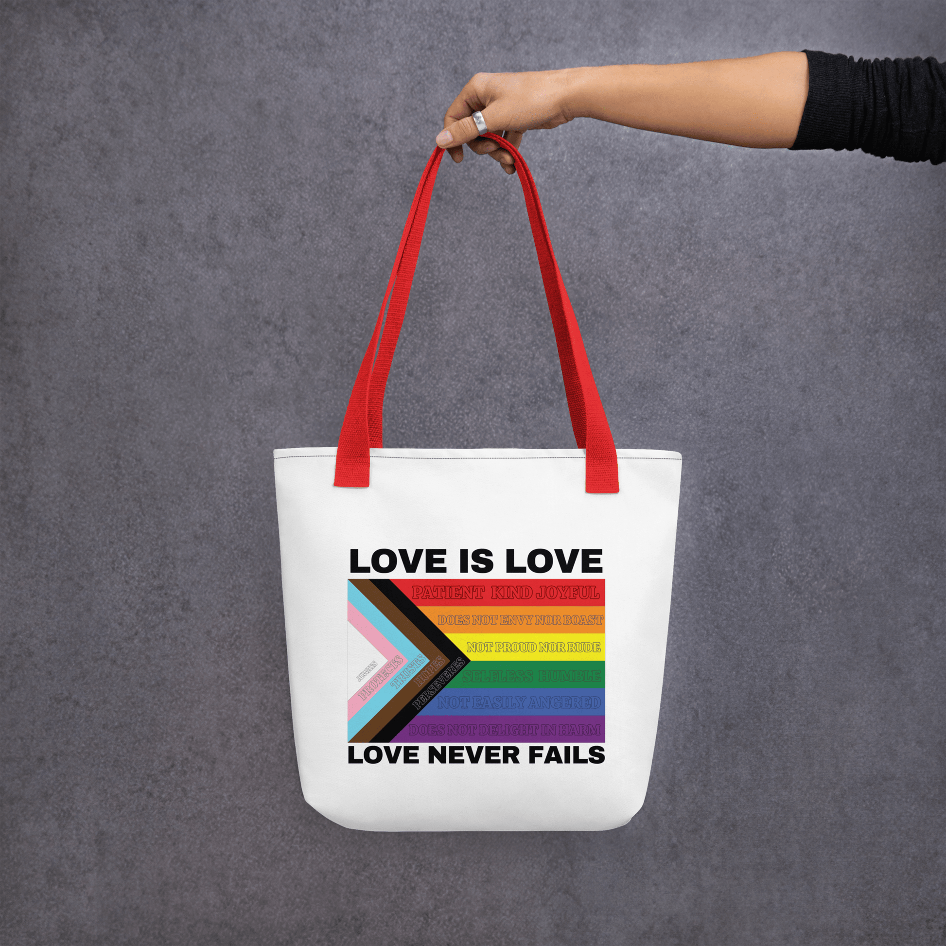 Love Never Fails Tote bag - FireflyBazaarTX
