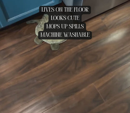 Floor Turtle - Handmade Scrap Upcycled Floor Towel Spill Cleanup Rag (aka Floortoise)