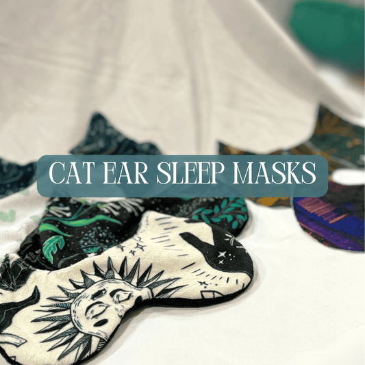 Ready - Made Cat Ear Sleep Mask - FireflyBazaarTX
