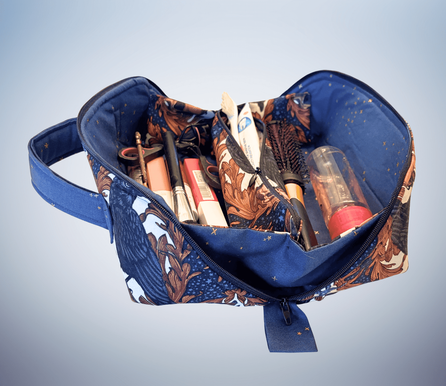 Toiletry Bag - Lay - Flat Makeup Bag, Dop Kit, Accessory Tote - FireflyBazaarTX