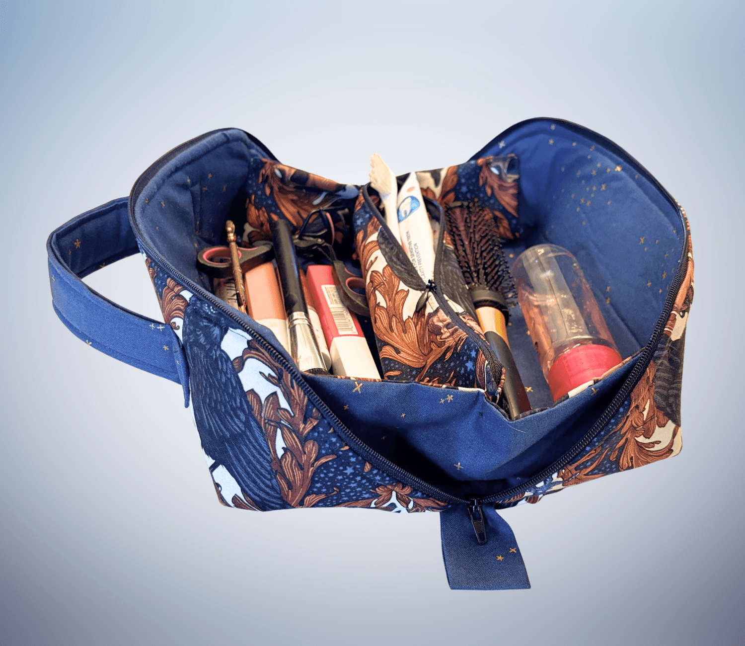 Toiletry Bag - Lay - Flat Makeup Bag, Dop Kit, Accessory Tote - FireflyBazaarTX