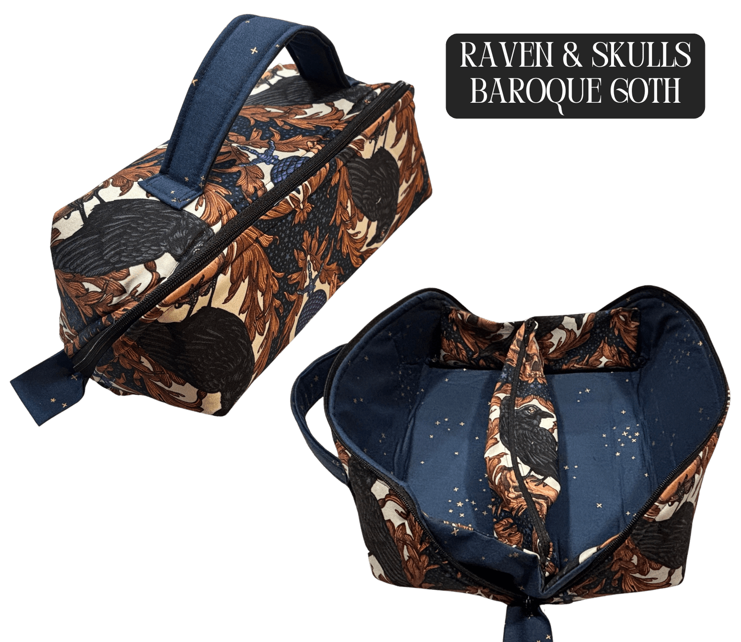 Toiletry Bag - Lay - Flat Makeup Bag, Dop Kit, Accessory Tote - FireflyBazaarTX