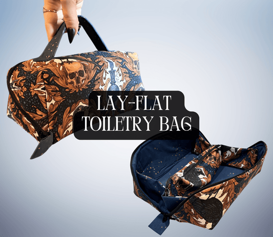 Toiletry Bag - Lay - Flat Makeup Bag, Dop Kit, Accessory Tote - FireflyBazaarTX