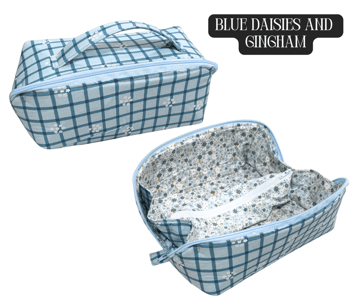 Toiletry Bag - Lay - Flat Makeup Bag, Dop Kit, Accessory Tote - FireflyBazaarTX