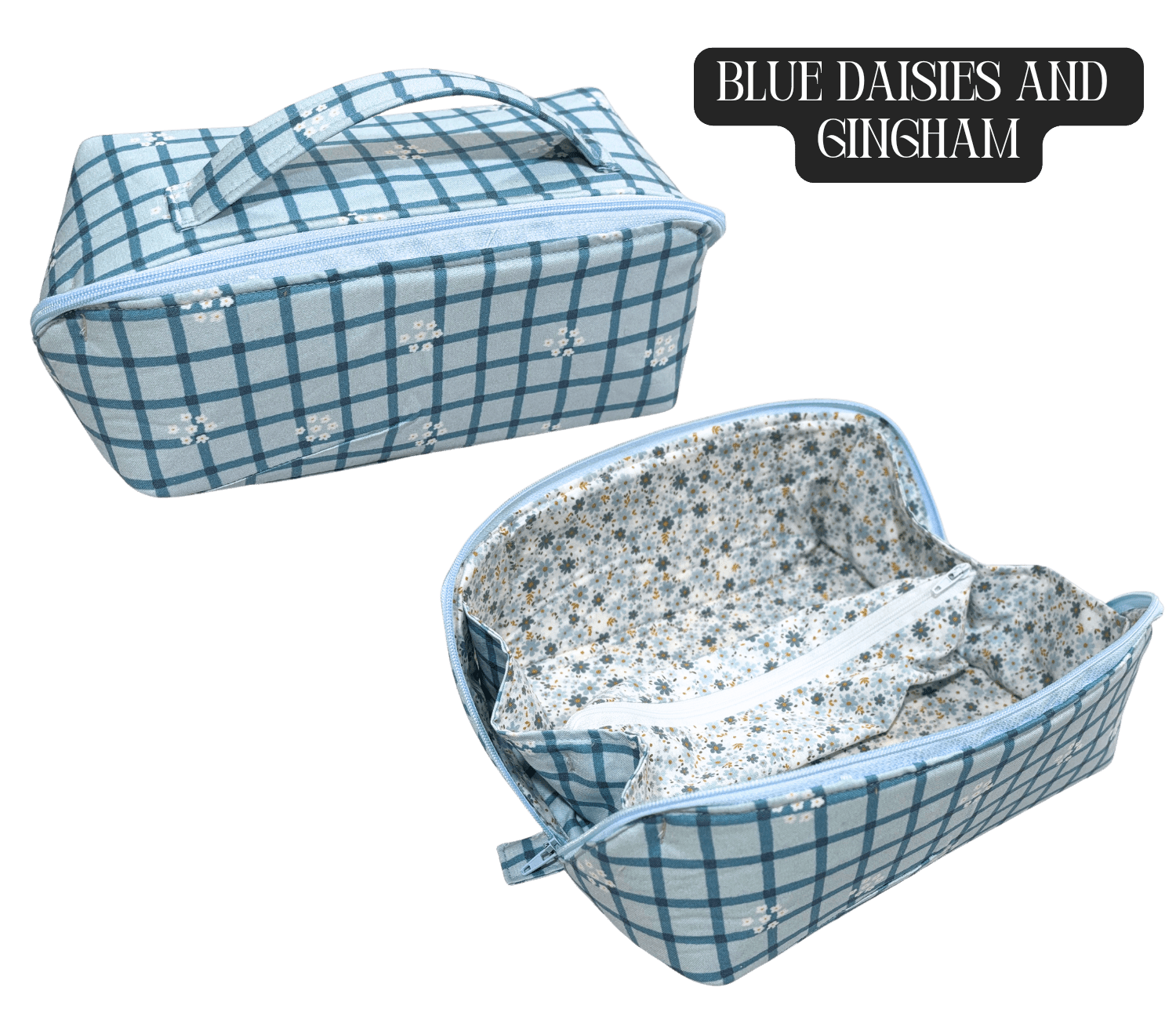 Toiletry Bag - Lay - Flat Makeup Bag, Dop Kit, Accessory Tote - FireflyBazaarTX