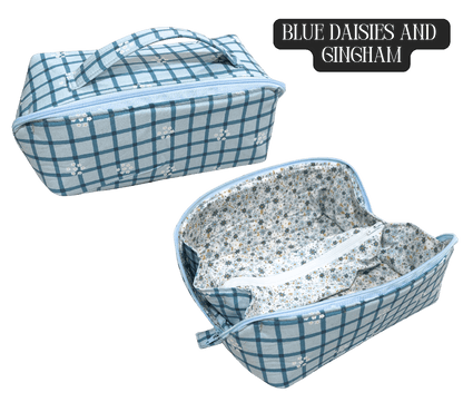 Toiletry Bag - Lay - Flat Makeup Bag, Dop Kit, Accessory Tote - FireflyBazaarTX