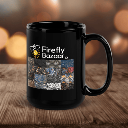 Black Glossy Mug - FireflyBazaarTX